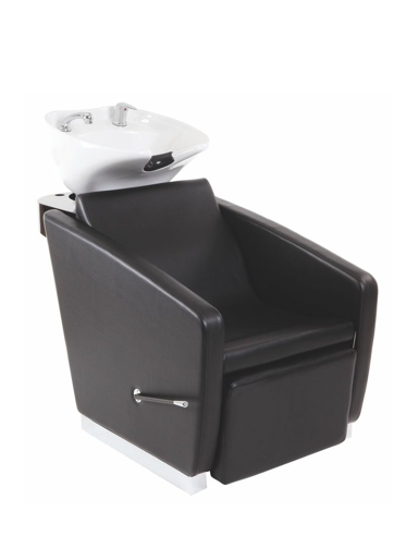 Lavabo con asiento y descansapies manual