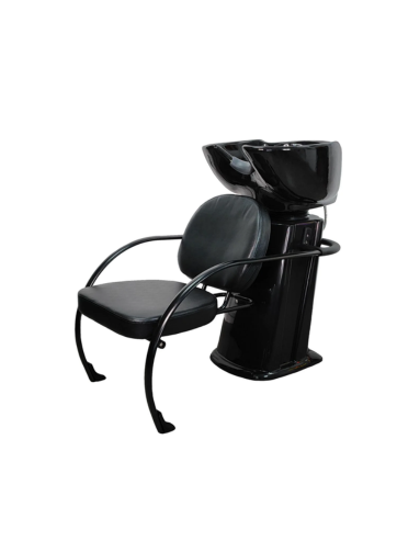 Lavabo tarja cerámica con accesorios negro