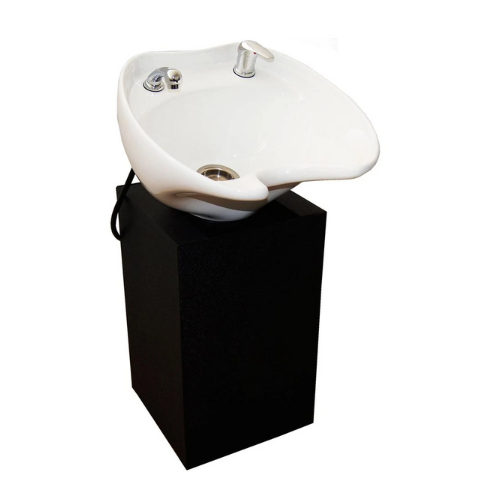 PEDESTAL CON TARJA Y ACCESORIOS DE LAVADO